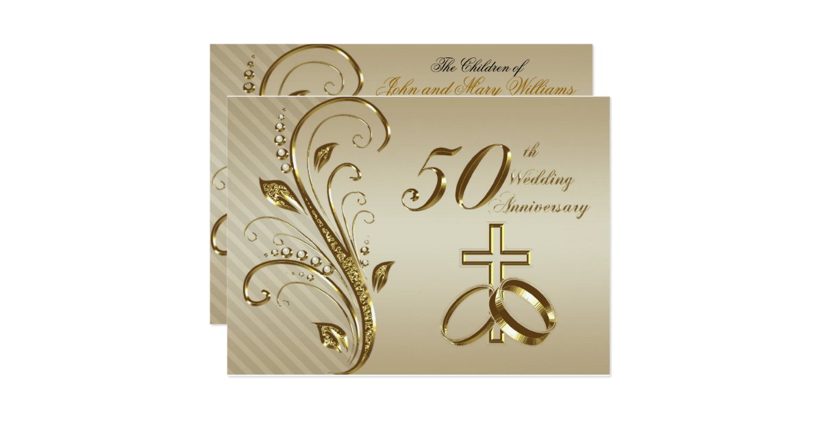 50th Wedding Anniversary Invitations Announcements Zazzle Canada 50th Wedding Anniversary Invitation Card