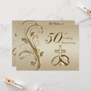 50th Wedding Anniversary Invitation Card