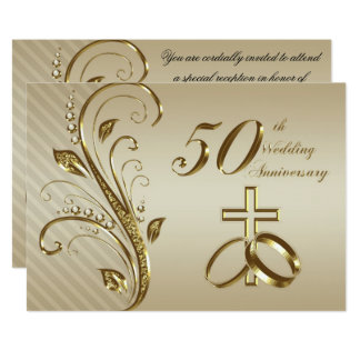 50th Wedding Anniversary Invitation Card