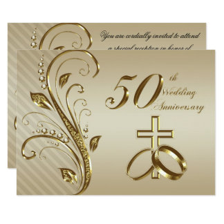 50th Wedding Anniversary Invitation Card