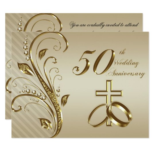 50th Wedding  Anniversary  Invitation  Card  Zazzle com