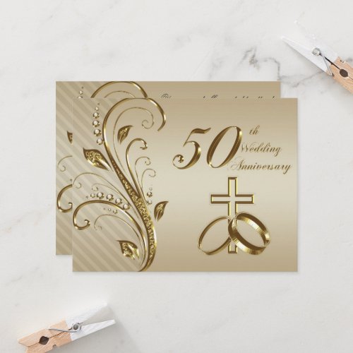 50th Wedding Anniversary Invitation Card