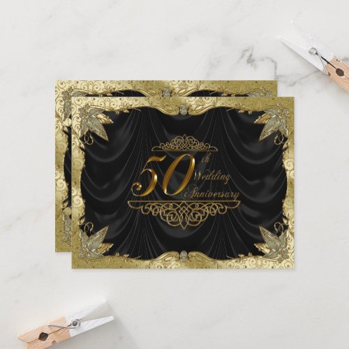 50th Wedding Anniversary Invitation Card