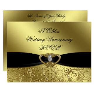  50th Wedding Anniversary RSVP Cards  Templates Zazzle