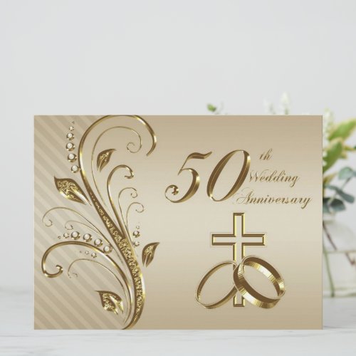 50th Wedding Anniversary Invitation Card