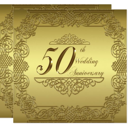 50th Wedding Anniversary Invitation Card | Zazzle.com