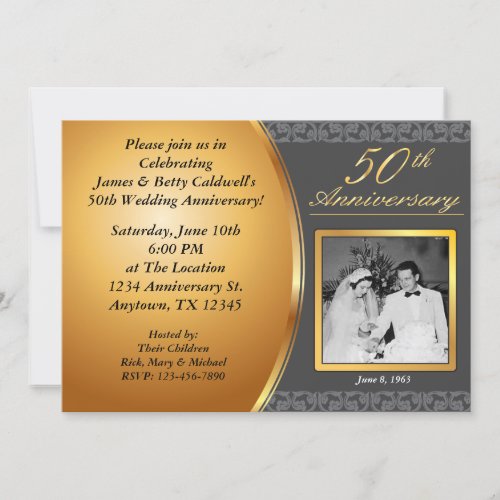50th Wedding Anniversary Invitations