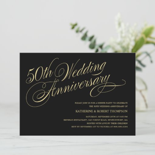 50th Wedding Anniversary Invitations 