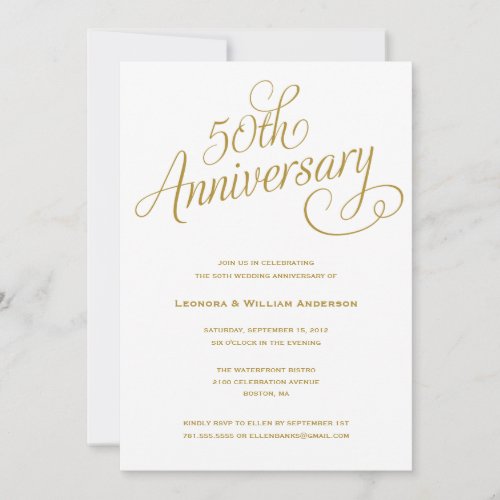 50TH | WEDDING ANNIVERSARY INVITATIONS