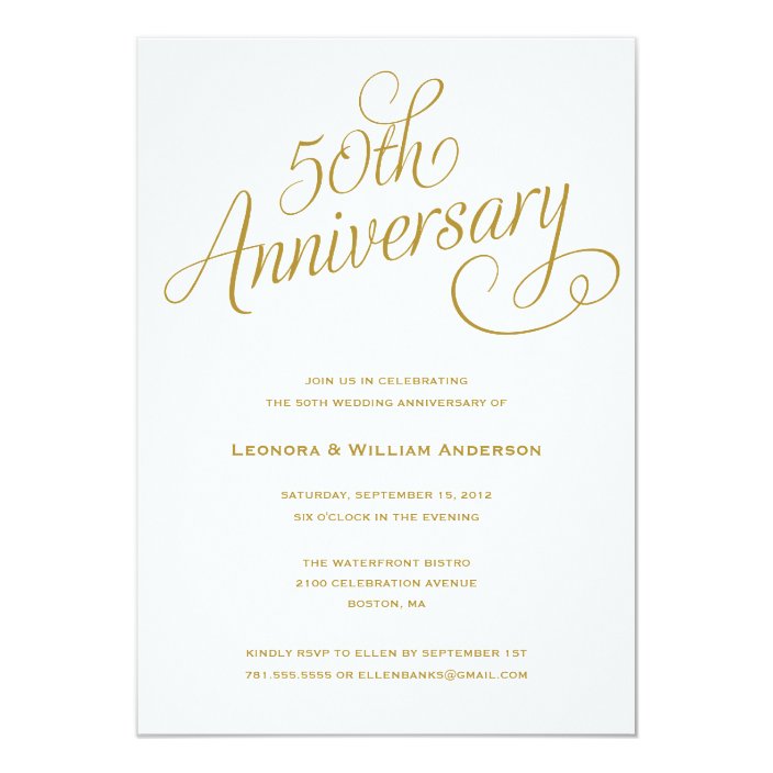 50th wedding anniversary invitations