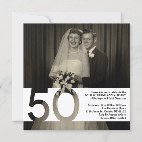 50th Wedding Anniversary Invite 525 x 525