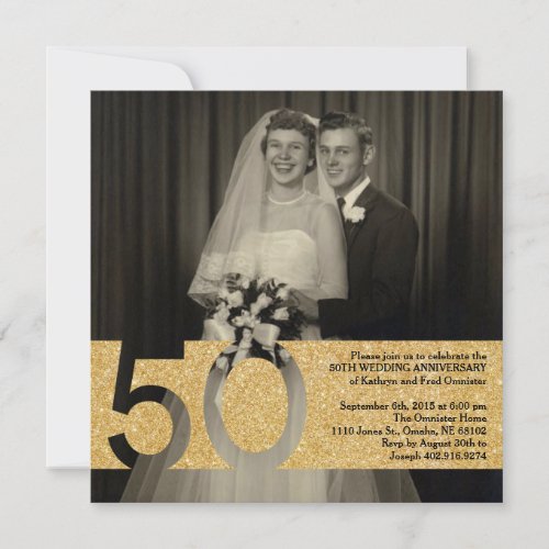 50th Wedding Anniversary Invite 525 x 525