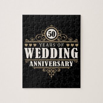 50th Wedding Anniversary Jigsaw Puzzle by MalaysiaGiftsShop at Zazzle