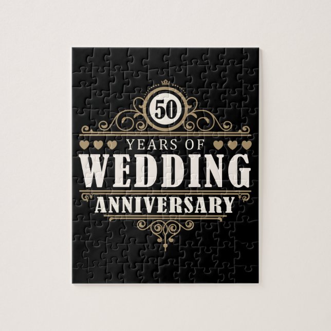 50th Wedding Anniversary Jigsaw Puzzle (Vertical)