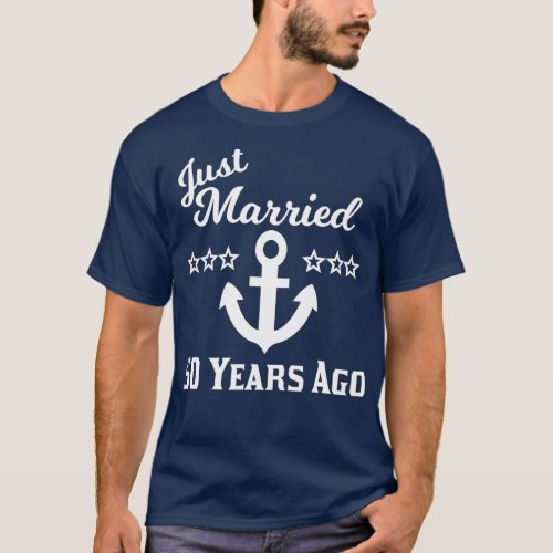 50th Wedding Anniversary Just Married 50 Years Cru T_Shirt