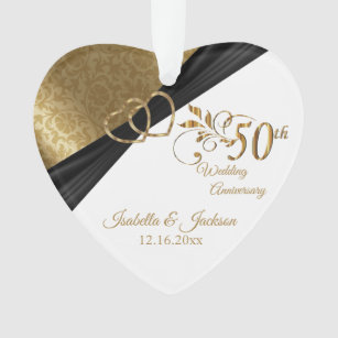 50th 💕 Wedding Anniversary Keepsake Design Ornament
