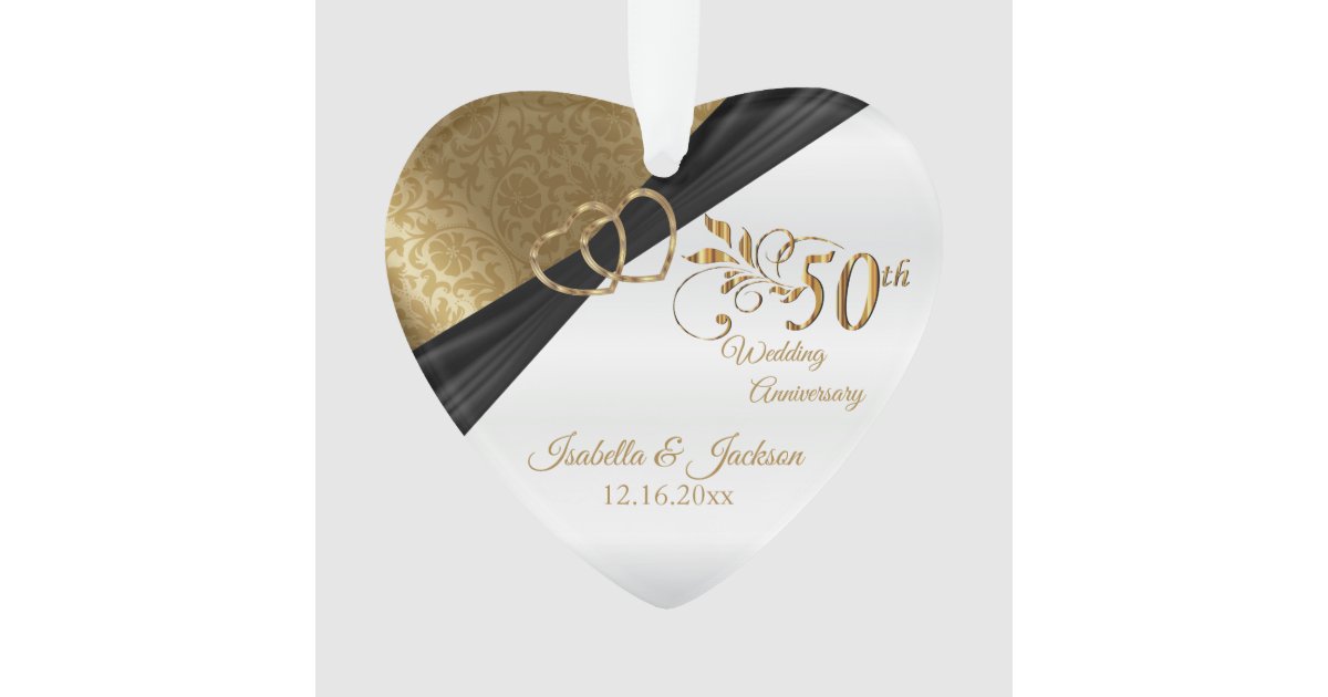 50th Golden Wedding Anniversary Gift Keepsake Memento