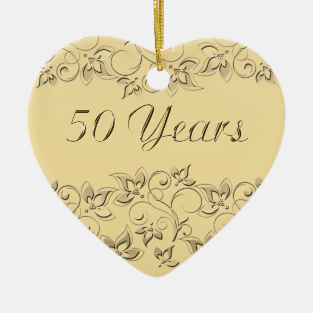 50th Wedding Anniversary Keepsake Ornament | Zazzle