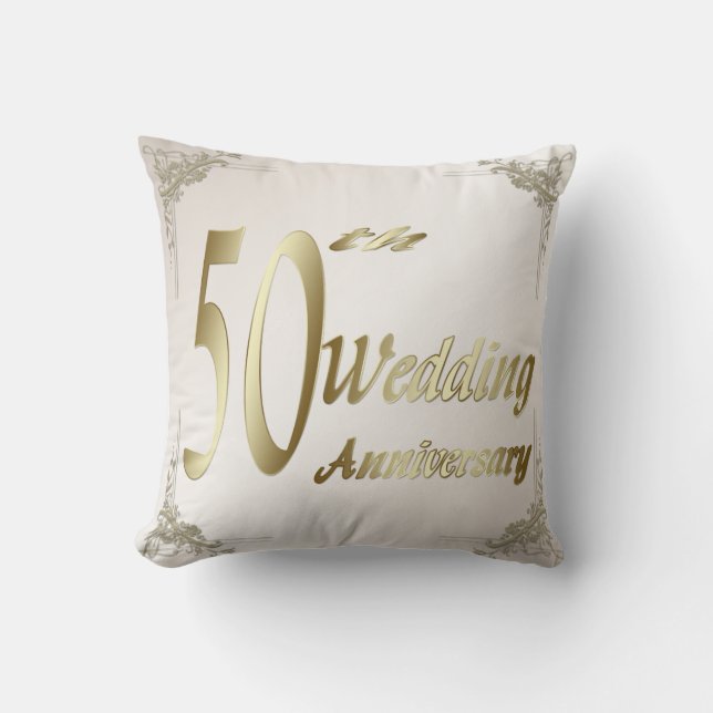 50th Wedding Anniversary Keepsake Pillow (Front)