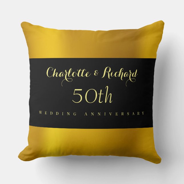 50th Wedding Anniversary Keepsake  Throw Pillow (Front)