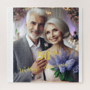 50th wedding anniversary Lilac Vineyard   Photo Jigsaw Puzzle