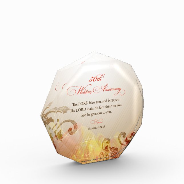 50th Wedding Anniversary, Lord Bless & Keep Award (Left)