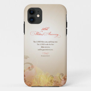 50th Wedding Anniversary, Lord Bless & Keep iPhone 11 Case