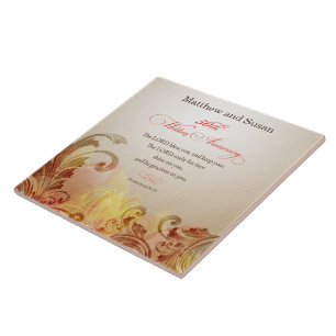 50th Wedding Anniversary, Lord Bless & Keep Ceramic Tile