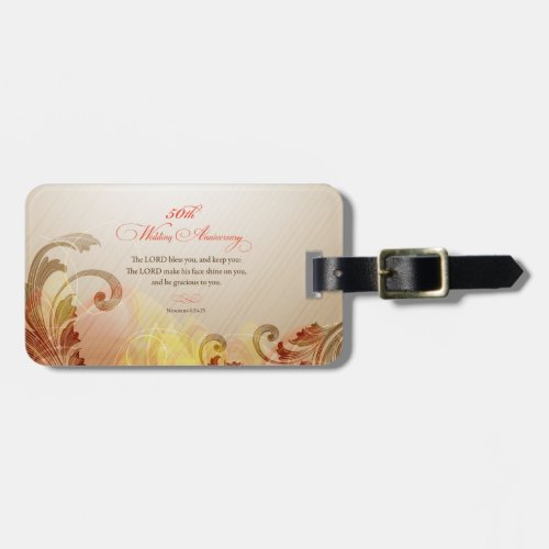 50th Wedding Anniversary Lord Bless  Keep Luggage Tag
