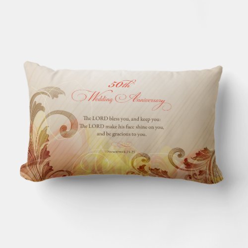 50th Wedding Anniversary Lord Bless  Keep Lumbar Pillow