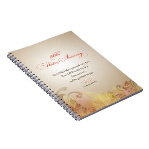 50th Wedding Anniversary, Lord Bless & Keep Notebook