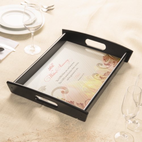 50th Wedding Anniversary Lord Bless  Keep Serving Tray