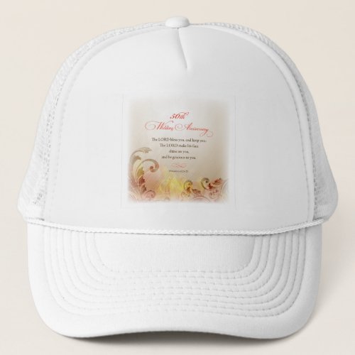 50th Wedding Anniversary Lord Bless  Keep Trucker Hat