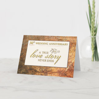 50th Wedding Anniversary Love Story Card