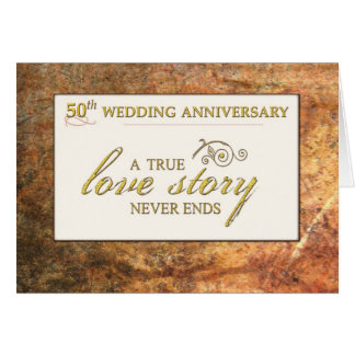 50th Wedding Anniversary Love Story Card