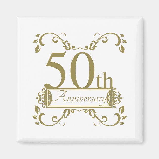 50th Wedding Anniversary Magnet (Front)