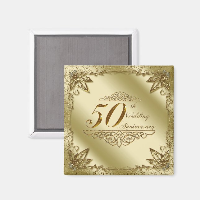 50th Wedding Anniversary Magnet (Front/Back)