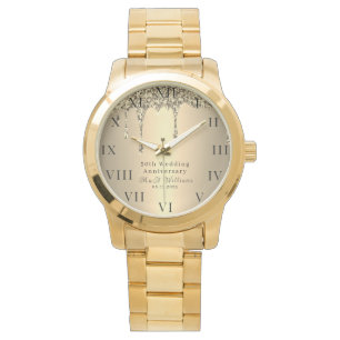 50th Wedding Anniversary Modern Elegant Fiftieth Watch
