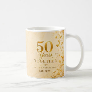 50th Wedding Anniversary Mug Golden Years Together