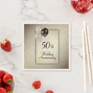50th Wedding Anniversary  Napkins