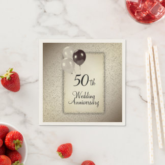 50th Wedding Anniversary  Napkins