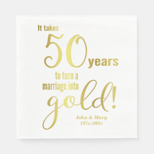 50th Wedding Anniversary Napkins