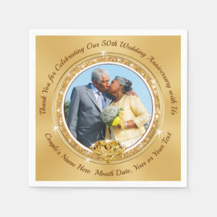 50th Wedding Anniversary Napkins PERSONALIZED