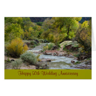 50th Wedding Anniversary Nature Greeting Card