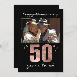 50th Wedding Anniversary One Photo Party Invitation