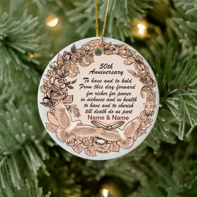 50th Wedding Anniversary  Ornament (Tree)
