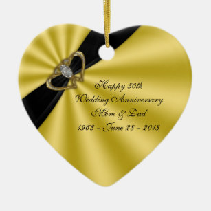 50th Wedding Anniversary Ornaments Keepsake Zazzle 50th Wedding Anniversary Ornament