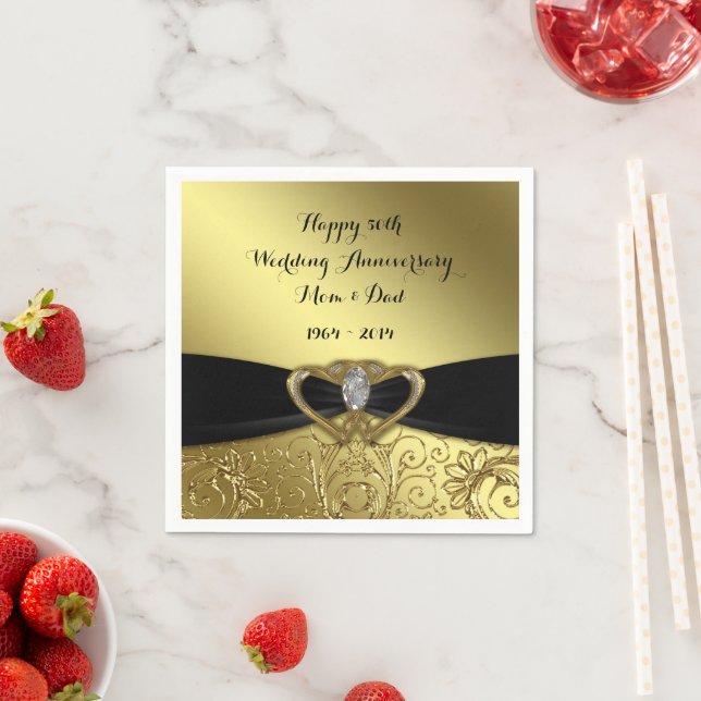 50th Wedding Anniversary Paper Napkins (Insitu)
