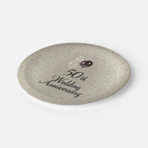 50th Wedding Anniversary Paper Plate