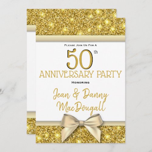 50th Wedding Anniversary Party Invitation